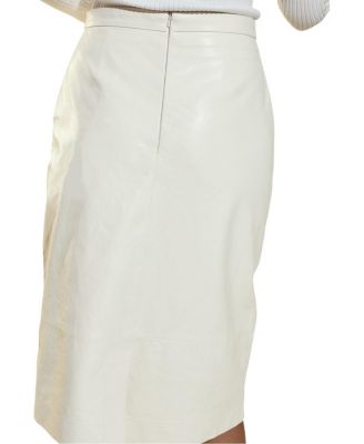 The London Leather Midi Skirt