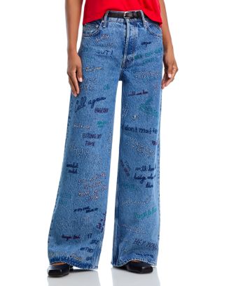 MOTHER The Mid Rise Double Dip Nerdy Jeans in Alphabet Soup