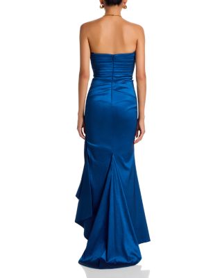 Long Ruched Taffeta Gown - Exclusive