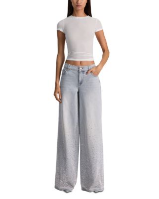 Amazing Mid Rise Embellished Jeans in Rock Star Blue