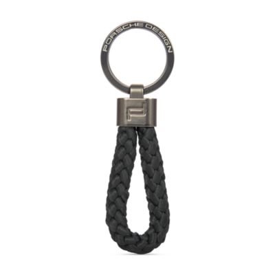 Braided Leather Rope Key Ring