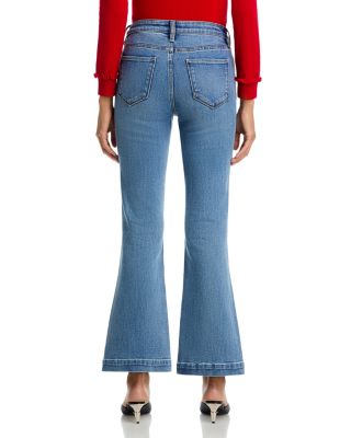 High Rise Mini Flare Bootcut Jeans in Indigo - Exclusive