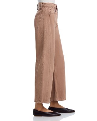 Ryder High Rise Barrel Jeans in Tan Sierra