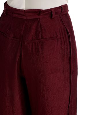 Crinkled Satin Trousers
