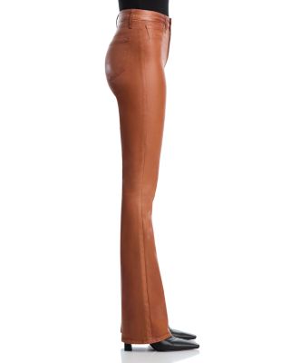 Selma High Rise Sleek Baby Bootcut Jeans in Cognac Coated