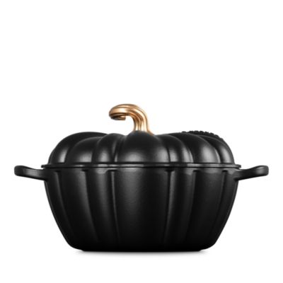 Enameled Cast Iron Figural Pumpkin Cocotte
