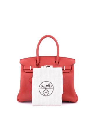 Birkin 30 Handbag Pink Clemence with Palladium Hardware