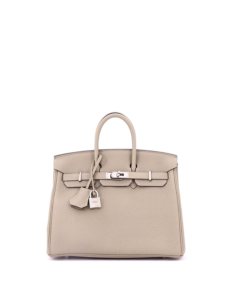 PRE-OWNED HERMES Pre-owned Hermes Birkin 25 Handbag Light Togo With Palladium Hardware In Brown