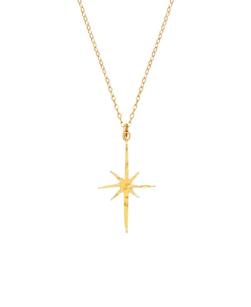 Ottoman Hands Gold Northern Star Necklace