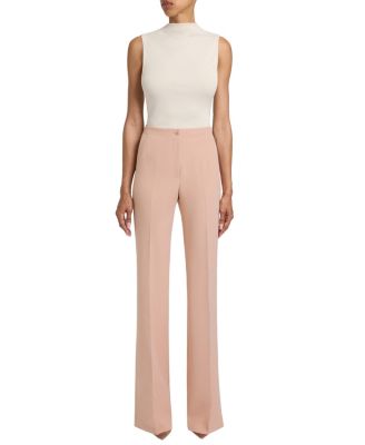 Beth Soft Stretch Crepe Mid-Rise Flared Pant