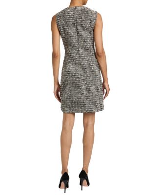 Ida Modern Tweed Shift Dress with Skirt Zipper Detail