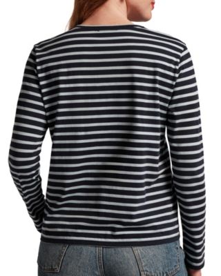 Women's Long Sleeve Striped T-Shirt