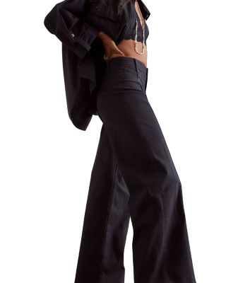 We The Free Libre High Rise Wide Leg Jeans in Cafe Noir