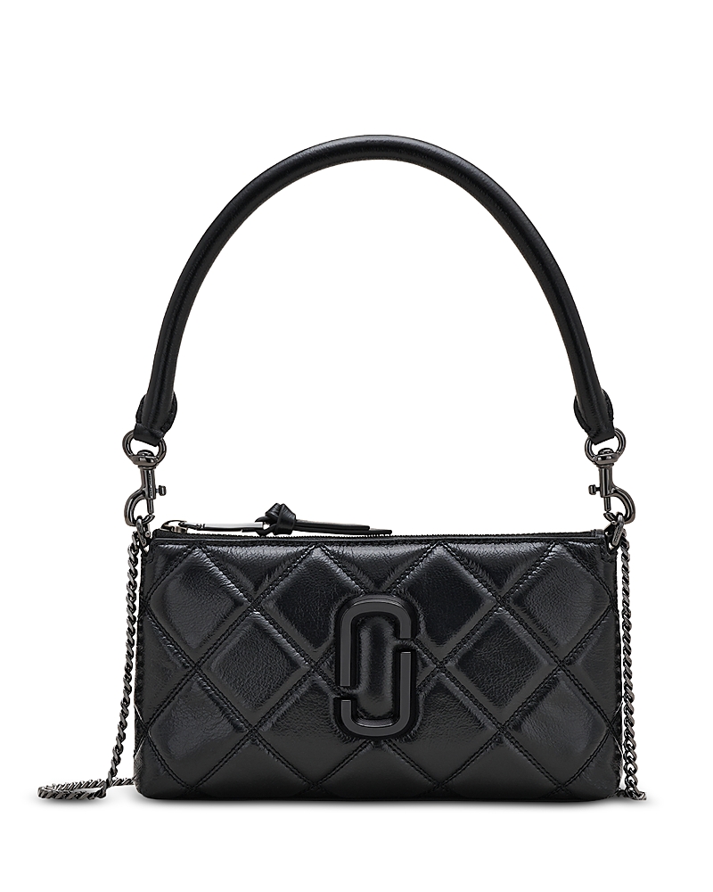 Marc Jacobs The Quilted Snapshot Convertible Shoulder Bag In Black