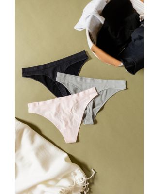 Comfy Undies Hi Leg Thong, 3 Pack