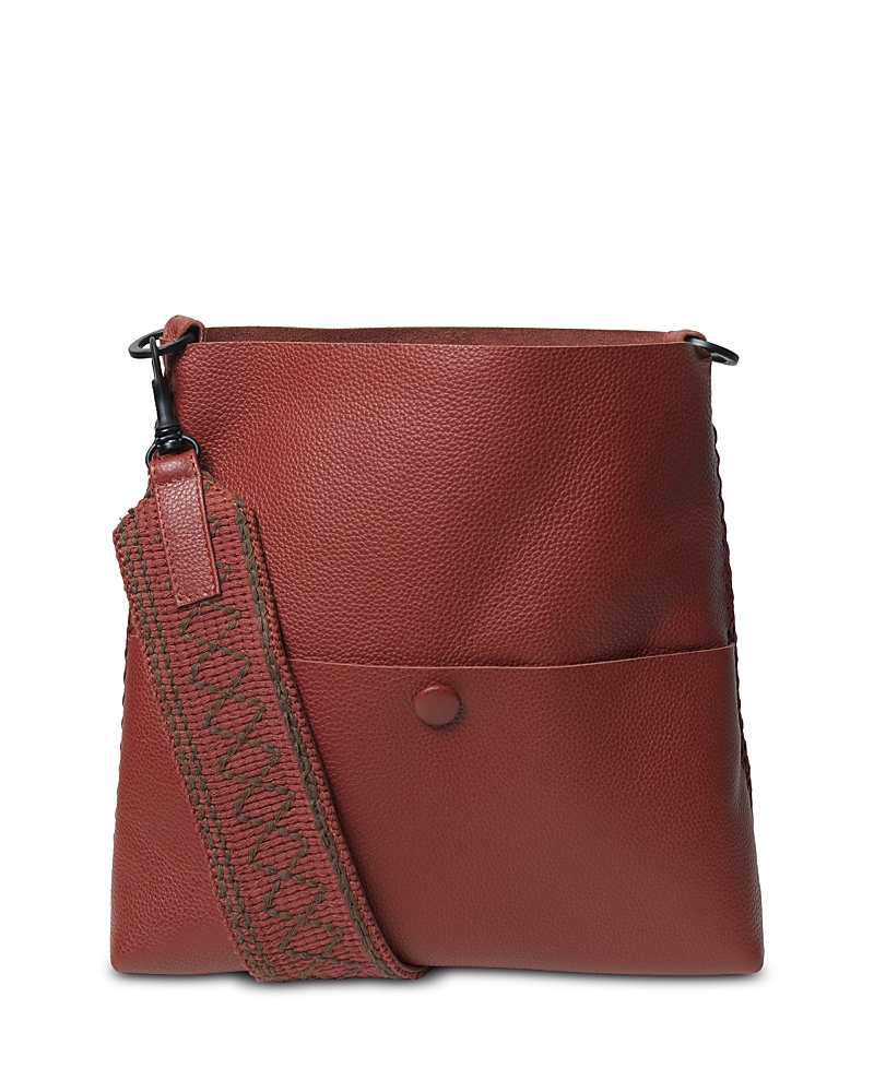Callista Marquise Slim Leather Messenger Bag In Red