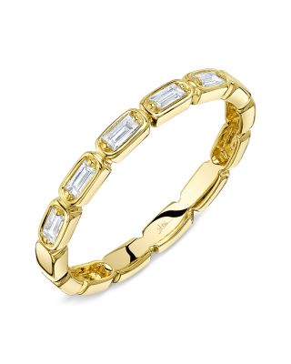 Diamond Baguette Band in 14K Yellow Gold, 0.16 tcw