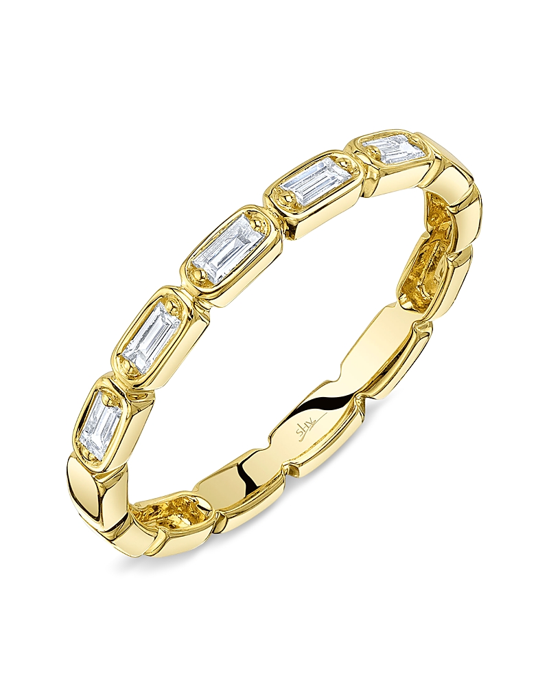 Moon & Meadow Diamond Baguette Band in 14K Yellow Gold, 0.16 tcw