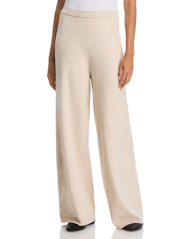 French Connection Marley Knit Wide Leg Pants In Neutral