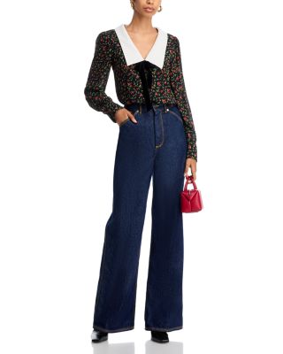 Yasmin Collared Crepe Top 