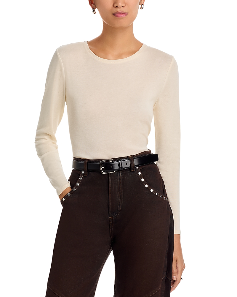 French Connection Reeves Jersey Knit Top In White