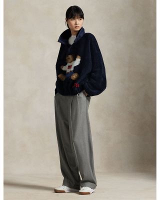 Polo Bear High Pile Fleece Mockneck Sweatshirt
