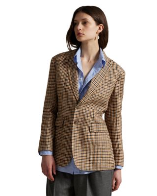 Plaid Linen Blazer