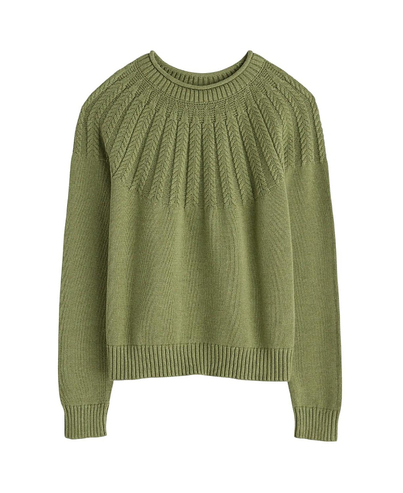Seasalt Cornwall Stone Chat Organic Cotton Sweater In Green