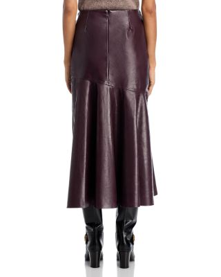 Kayleigh Faux Leather Midi Skirt