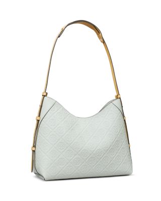 T Monogram Soft Pebble Medium Shoulder Bag