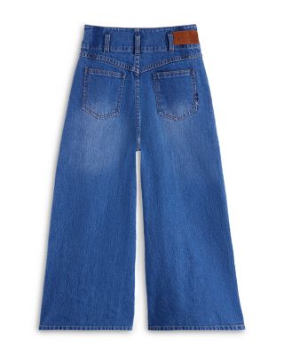 Girls' The Wave Customized Wide Jeans in Navy - Little Kid, Big Kid