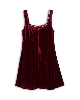 Girls' Gracie Velour Mini Dress - Little Kid, Big Kid