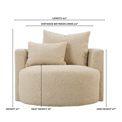Sutton Fabric Swivel Chair - Exclusive