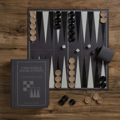 Vintage Bookshelf Assortment 4-Pack: Jenga, Battleship, Checkers &amp; Backgammon, Trivial Pursuit