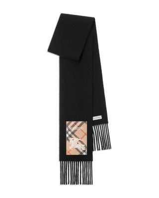 Check Label Cashmere Scarf
