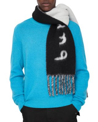 Reversible Logo Alpaca & Wool Blend Scarf