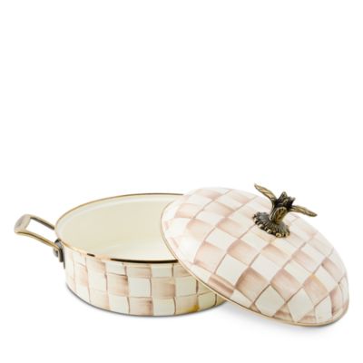 Mocha Check 5 Qt. Casserole