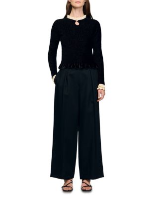 Eugenie Smocked Velvet Top