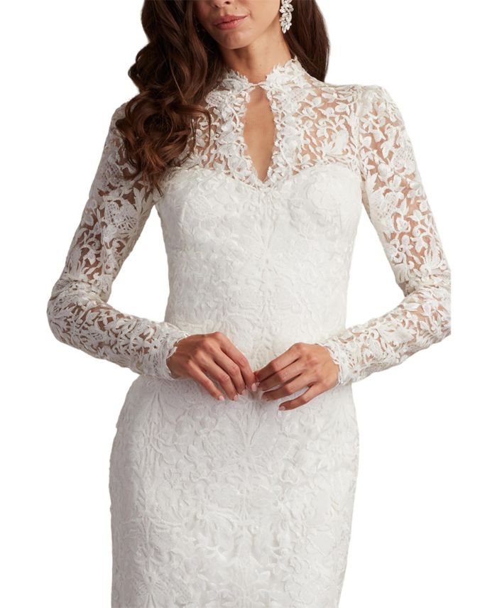 Heiss Embroidered Illusion Gown