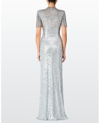 Jourdain Sequin-Embellished Gown