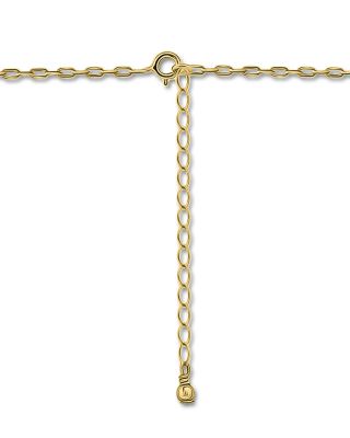 18K Gold Over Sterling Silver Bezel Set Octagon Cubic Zirconia Necklace, 16" - Exclusive