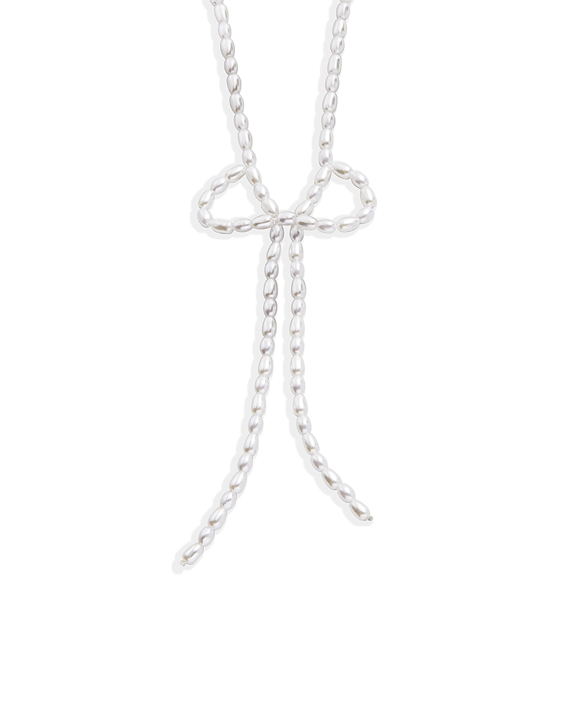 Baublebar Gigi Crystal Bow Lariat Necklace, 19