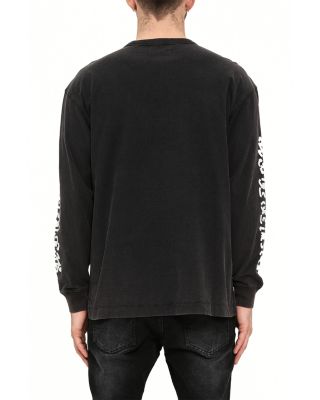 Textured Graphic Logo Long Sleeve Tee