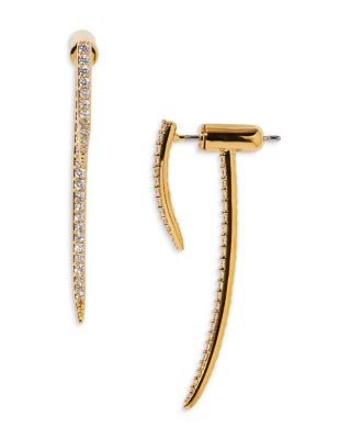 Pav&eacute; Claw Front To Back Earrings