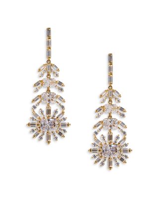 Stellar Feather Drop Earrings, 1.1"L