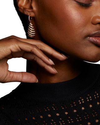 Pisa Open Pav&eacute; Drop Earrings, 1.6"L