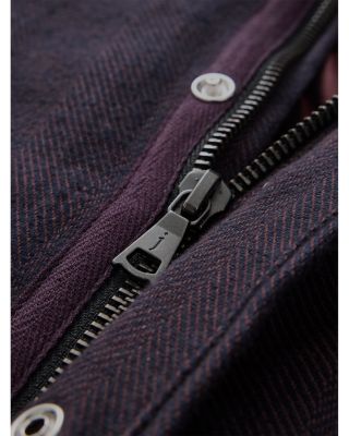 Jameson Herringbone Snap Button Long Sleeve Shirt