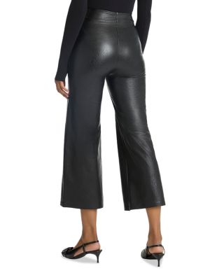 Faux Leather Cropped Pants