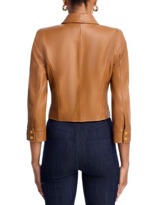 Kumi Cropped Leather Jacket
