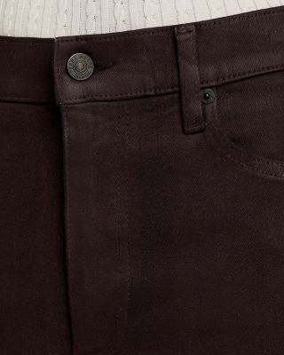 Le Sleek High Rise Straight Jeans in Truffle Coated